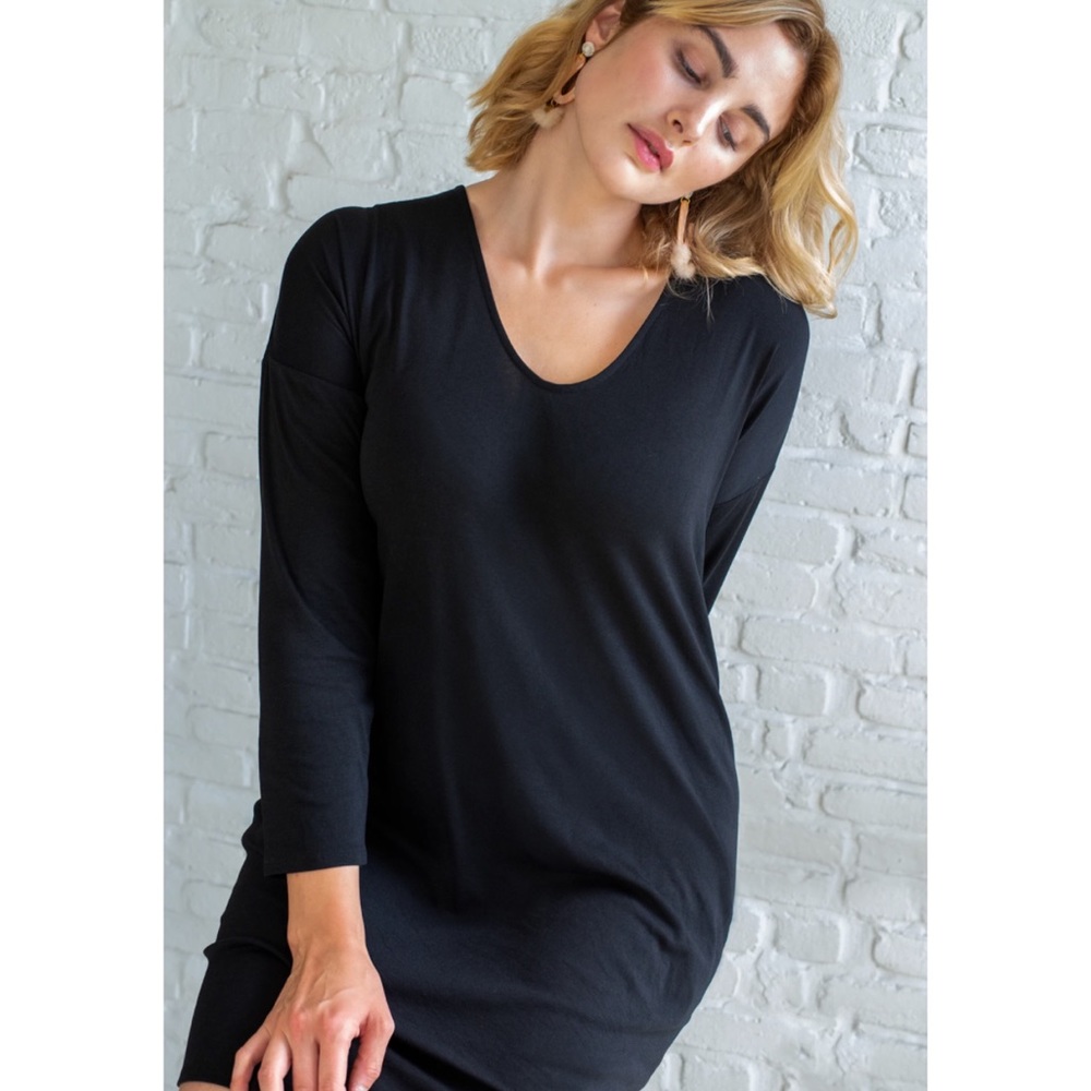 HOURS NEW YORK 'Willow Dress 2.0' in Jet Black